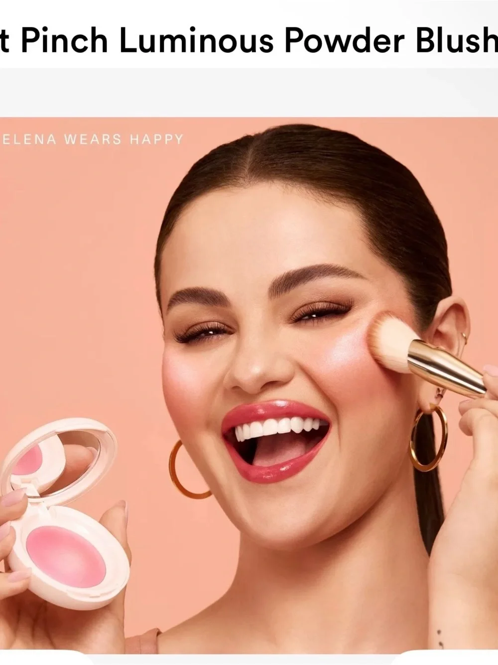 Rare Beauty Luminous Dome Blush — Peachy Pink Glow